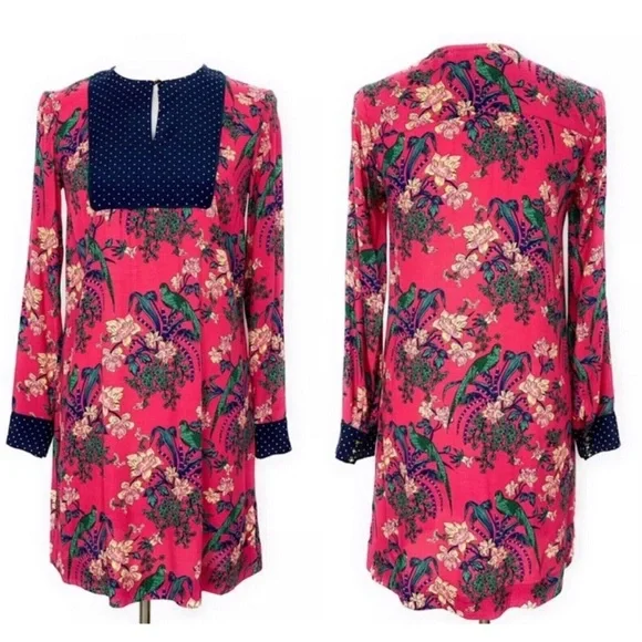 Maeve Navy Polka Dot Dress - Picture 2 of 6